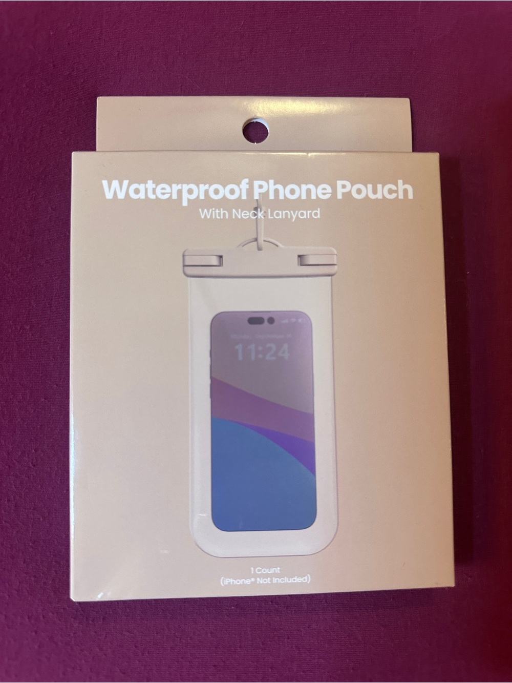 NIB- Waterproof Phone Pouch with Neck Lanyard- GEMS by Chug, Inc. Retail $25